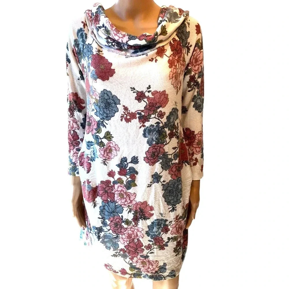 Mama Maternity By H&M Boho Floral Print Stretchy Soft Cozy Blouse Women Size L